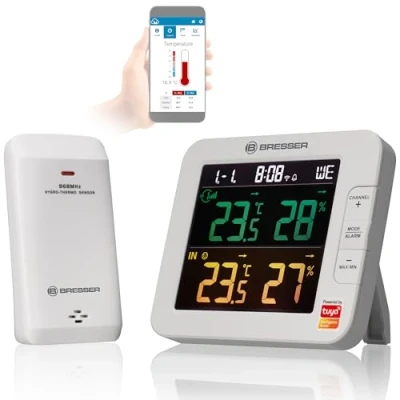 Afbeelding van Bresser Weerstation Tuya Smart Home 7 Thermo en Hygrometer Compatible met App Meet de Luchtkwaliteit