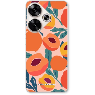 Afbeelding van Case Company® hoesje geschikt voor Xiaomi Poco F6 Perzik Soft Cover Telefoonhoesje Bescherming aan alle Kanten en Schermrand
