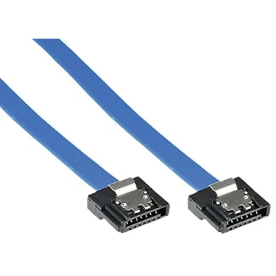 Afbeelding van SATA FLEXI datakabel plat SATA600 6 Gbit/s / blauw 0,30 meter