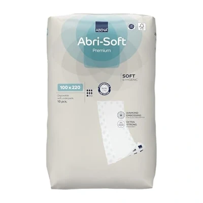 Afbeelding van Abena Abri Soft Premium Incontinentie Matrasbeschermer 10 Stuks Wegwerp Matrasbeschermers Extra Groot 220 x 100cm Absorpsie tot 4.500 ML