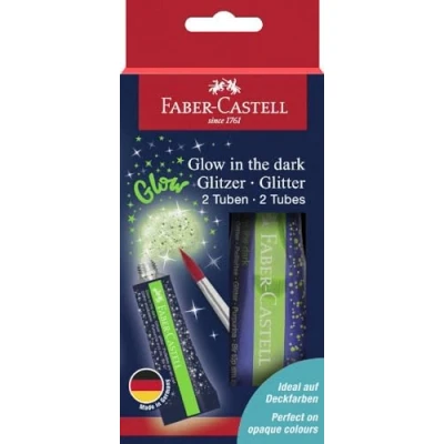Afbeelding van glitter Faber Castell Glow in the dark 2x12ml