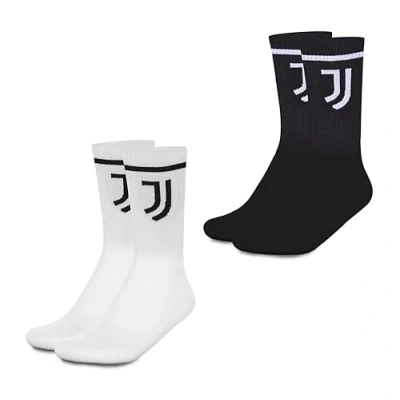 Afbeelding van hermet Juventus, 2 paar schuimsokken, sportsokken, maat 39/42, wit zwart, officieel product, wit/zwart, 39/42 EU, Wit/Zwart