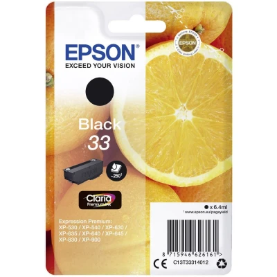 Afbeelding van Epson 33 (C13T33314012) Inktcartridge Zwart