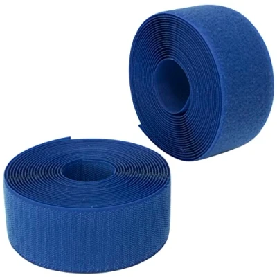 Afbeelding van AERZETIX C66003 Band/rol klittenband 50 mm 5 meter kabelorganizer/klem kledingtasband kleur: koningsblauw in polyamide en polyester