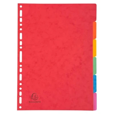 Image de Intercalaires A4+ 6 positions Carte lustrée 400g Exacompta