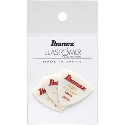 Afbeelding van Ibanez BEL8ST10 Elastomer Triangle Guitar Pick Soft 1.0mm (3 Pack) Plectrum set