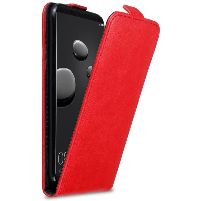 Afbeelding van Cadorabo Hoesje geschikt voor Huawei MATE 10 PRO in APPEL ROOD Beschermhoes flip design Case Cover met magnetische sluiting