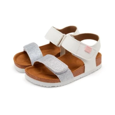 Afbeelding van GIOSEPPO Jabbeke sandalen met open teen voor meisjes, Zilverkleurig