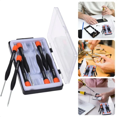 Afbeelding van Cheqo® Precisie Schroevendraaierset Schroevendraaiers Klein Gereedschapset 7 delig Schroevendraaier Klusgereedschap Handgereedschap Lange Levensduur Hoge Kwaliteit