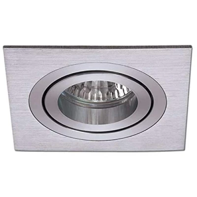 Afbeelding van Wonderlamp W E000110 inbouwspot, vierkant, aluminium, GU10, 10 stuks