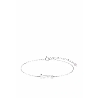 Afbeelding van Lucardi Kinder Zilveren Armband love 925 Zilver Zilverkleurig 18 cm