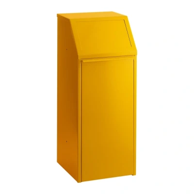 Afbeelding van Afvalbak met pushdeksel 70 ltr geel