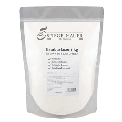 Image de Fibre de bambou 1 kg la farine à faible teneur en glucides parfaite pour cuisson, le saupoudrage, et roulage sans
