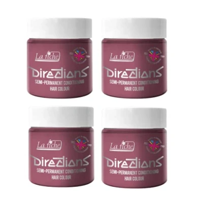 Afbeelding van La Riche Directions Set van 4 semi permanente kleurpotten pastelroze 100 ml