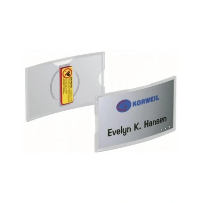Image de Durable 812319 boite de 25 porte badges convexes avec aimant 40 x 75 mm