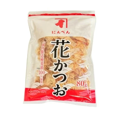 Image de Katsuobushi Copeaux de Bonite Katsuo pour Bouillon Japonais Dashi, 80g, Fabriqué au Japon