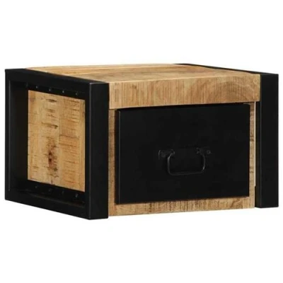 Image de vidaXL Table de chevet 40x35x25 cm bois massif manguier brut4015945