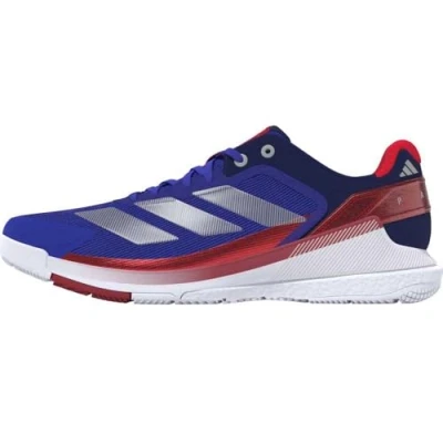 Afbeelding van adidas Performance Crazyquick Boost Padelschoenen lucid blue silver metallic cloud white, Heren, Maat: 42 2/3 Textiel/ synthetisch