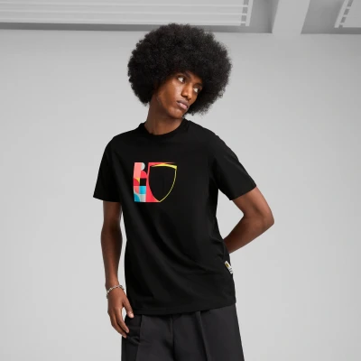 Afbeelding van Scuderia Ferrari HP Race Big Shield T shirt voor Heren, Zwart, Maat 4XL PUMA