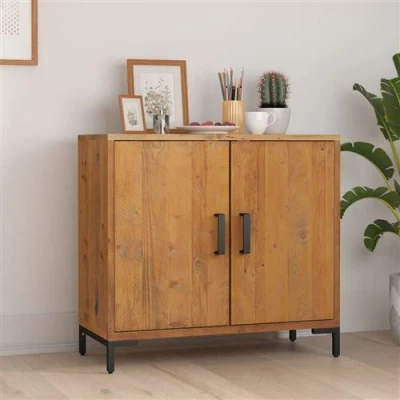 Afbeelding van Dressoir 75x35x70 cm massief grenenhout bruin