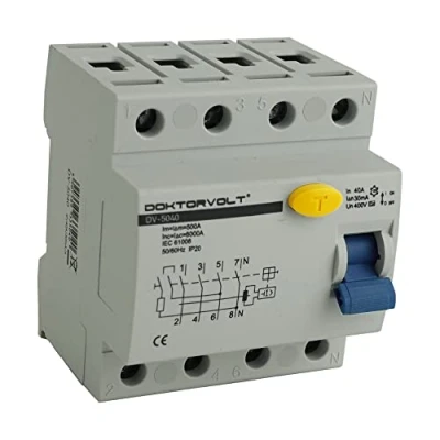 Afbeelding van Preis Zone Aardlekschakelaar 4P 40A 30mA type A FI schakelaar RCCB RCD Doctorvolt 5040
