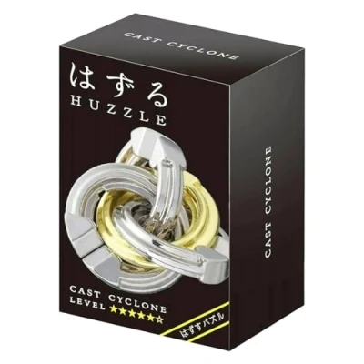 Afbeelding van Huzzle Puzzel Cast Cyclone Junior Zink Zilver/goud 4 delig