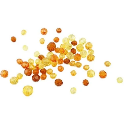 Afbeelding van Creotime Facetkralen Mix Geel 45 G
