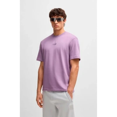 Afbeelding van BOSS TEE Tshirt basic, Heren, Maat: Medium, Light pastel purple