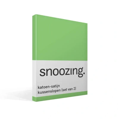 Afbeelding van Snoozing Katoen satijn Kussenslopen Set van 2 60x70 cm Lime