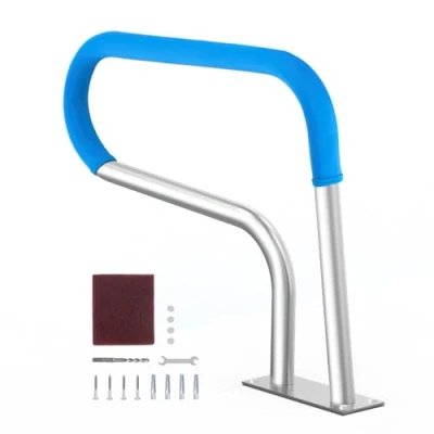 Image de VEVOR Rampe Piscine Main Courante Acier Inox avec Plaque de Base 805 x 585 mm