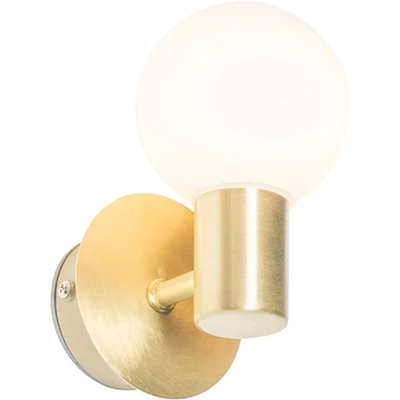 Afbeelding van QAZQA Moderne wandlamp goud IP44 Cederic Up
