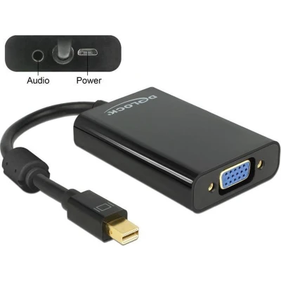 Afbeelding van Premium Mini DisplayPort 1.1a naar VGA adapter + audio / zwart 0,15 meter