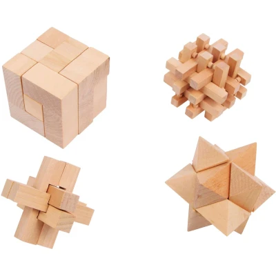 Afbeelding van Small Foot Houten Breinpuzzels, Set van 4