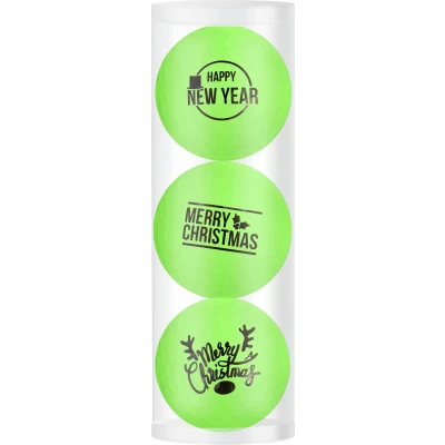 Afbeelding van Golfballen Gift Set Merry Christmas Happy Newyear Groen