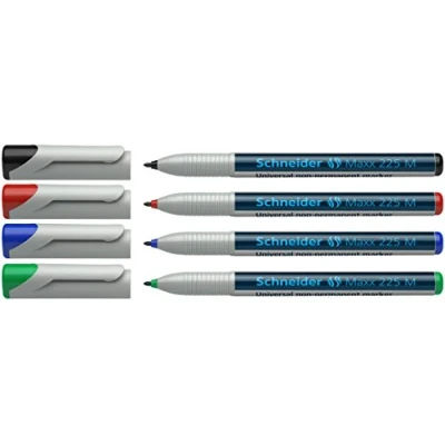 Afbeelding van Schneider universele non permanent marker Maxx 225 M 4 stuks assorti S 1218
