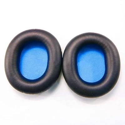Afbeelding van INF 1 paar eiwit PU lederen oorkussens voor Sennheiser HD8/HD6 met HD8 hoofdband, comfortabel en zacht om te dragen, zwart