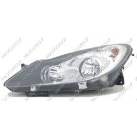 Afbeelding van PRASCO OP0344916 Koplampen Links H1, H7 Zwart Met regelmotor voor LWR OPEL: Corsa D Hatchback