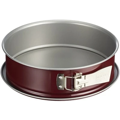 Afbeelding van Dr. Oetker BackLiebe springvorm tweekleurig Ø 26 cm met platte bodem ronde bakvorm tweekleurige antiaanbaklaag (grijs/rood) Hoeveelheid: 1 stuk, staal