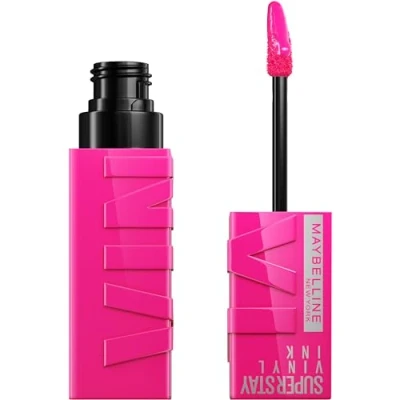 Image de Maybelline New York, Super Stay Vinyl Ink 150 Striking, Liquide Rouge à Lèvres Vinyle Liquide, 4.2ml