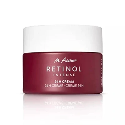 Afbeelding van M. Asam RETINOL Intense 24 uur crème (50 ml) voedende gezichtscrème voor effectief gladmaken van rimpels en tegen tekenen huidveroudering, met retinol, hyaluronzuur boter