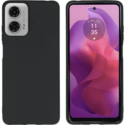 Afbeelding van iMoshion Hoesje Geschikt voor Motorola Moto G24 / G04 Siliconen Color Backcover Zwart