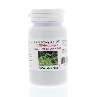 Afbeelding van Cruydhof Stevia extract zoetjes navulling 1000 tabletten