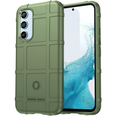 Afbeelding van iMoshion Hoesje Geschikt voor Samsung Galaxy A54 (5G) Siliconen Rugged Shield Backcover Groen