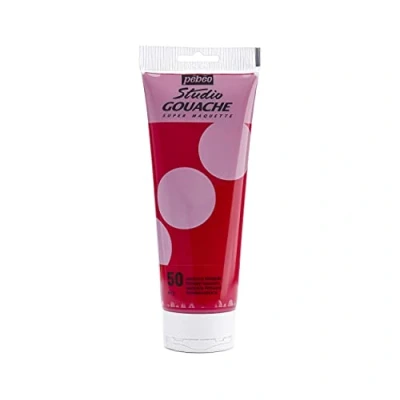 Afbeelding van Pébéo gouache kleur, 220 ml, tube fijne kwaliteit, ideaal voor studie, 1 van magenta
