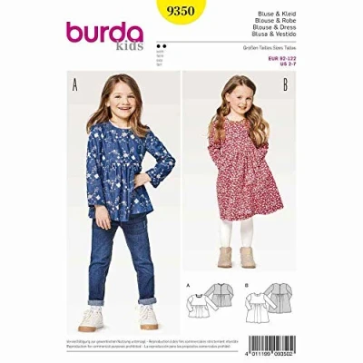 Afbeelding van Burda Naaipatroon 9350 Blouse en jurk