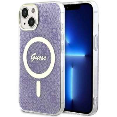 Afbeelding van Guess 4G MagSafe Compatible Back Case Apple iPhone 14 Plus (6.7&quot;) Paars
