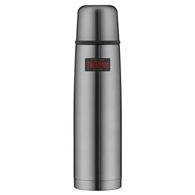 Afbeelding van THERMOS vacuümfles in mat roestvrij staal van licht en compact, staal, grijs, 1 L