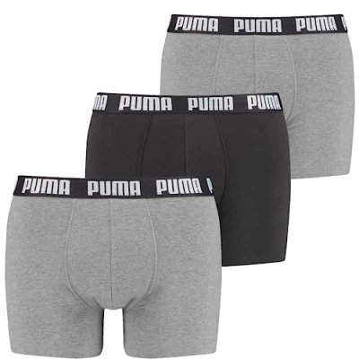 Afbeelding van Puma MEN Everyday 3 PACK Onderbroeken, Heren, Maat: Medium, Black/grey combo