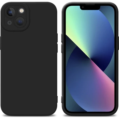 Afbeelding van Cadorabo Hoesje geschikt voor Apple iPhone 14 in Fluid ZWART Beschermhoes gemaakt van flexibel TPU silicone Cover Case