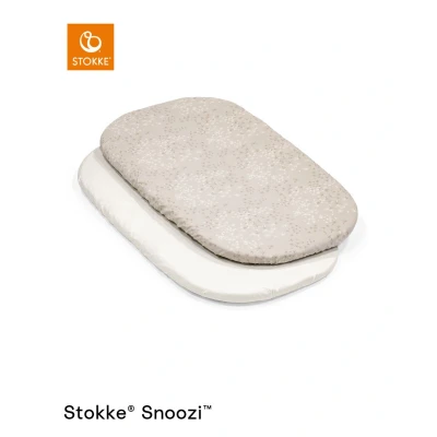 Afbeelding van Stokke Hoeslaken Wieg Snoozi Vanilla Dandelion 2 pack